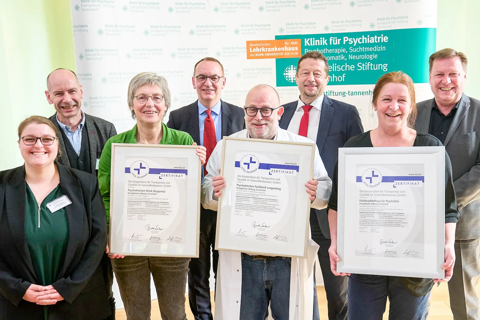 Psychiatrische Kliniken der Ev. Stiftung Tannenhof sind wieder KTQ-zertifiziert